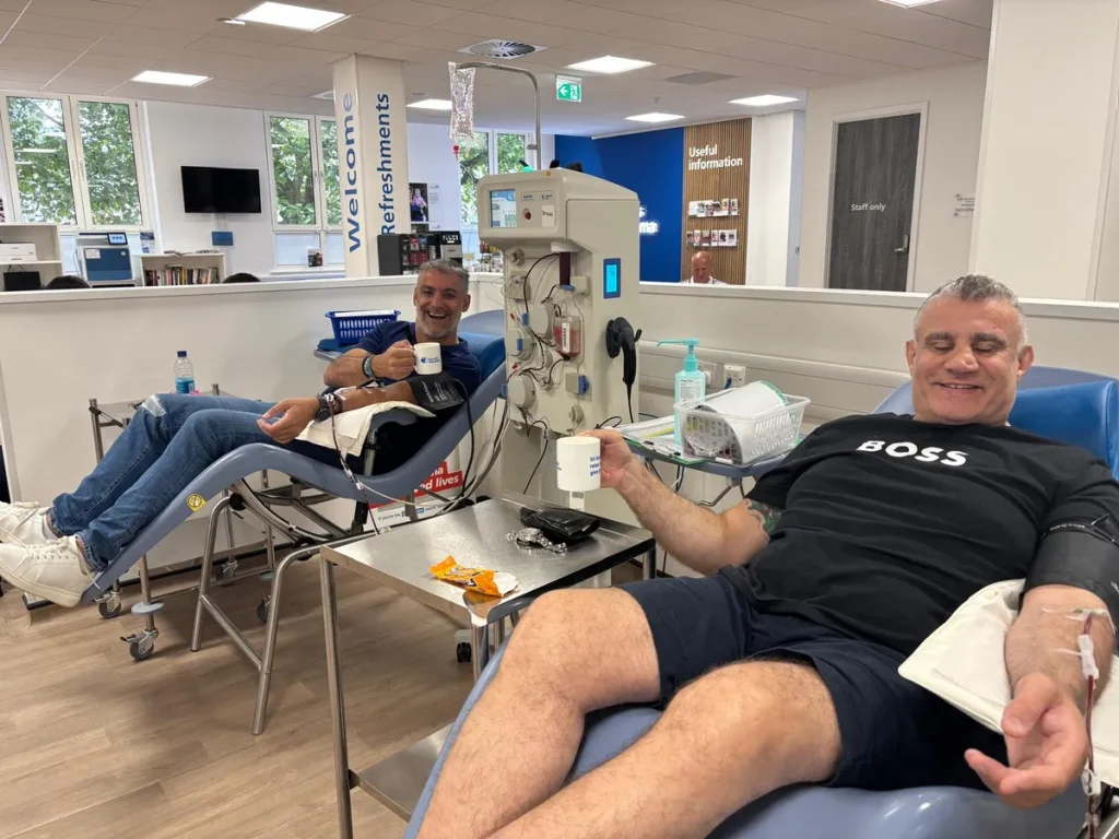 Donates Blood Plasma
