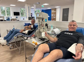 Donates Blood Plasma